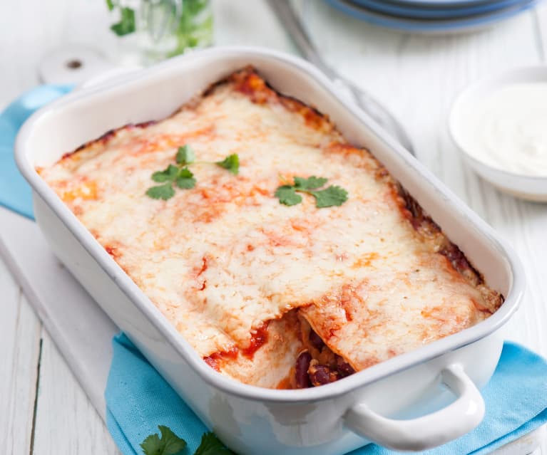 Enchilady z ryżem, kurczakiem i warzywami Enchilady z ryżem, kurczakiem i warzywami