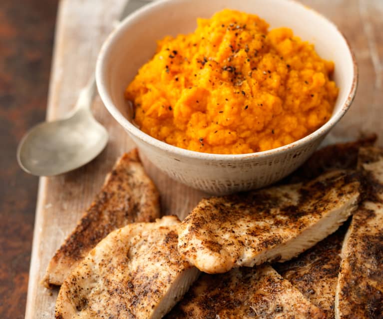 Kurczak cajun i purée z batatów Kurczak cajun i purée z batatów