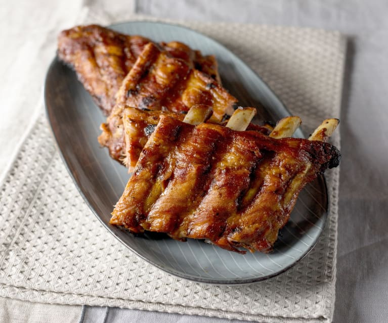 Grillowane żeberka w słodko-kwaśnym sosie BBQ Grillowane żeberka w słodko-kwaśnym sosie BBQ