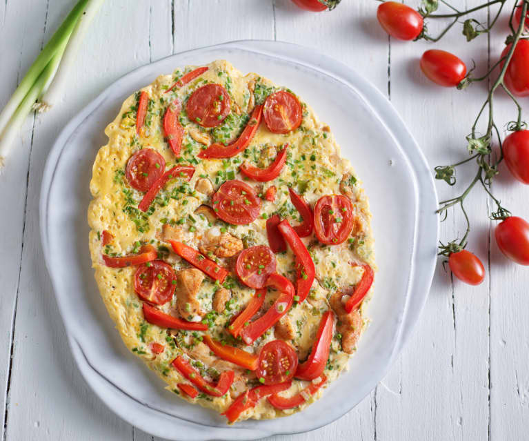 Frittata z kurczakiem i papryką Frittata z kurczakiem i papryką