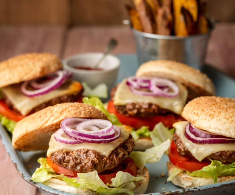 Burgery z łódeczkami z batatów Burgery z łódeczkami z batatów