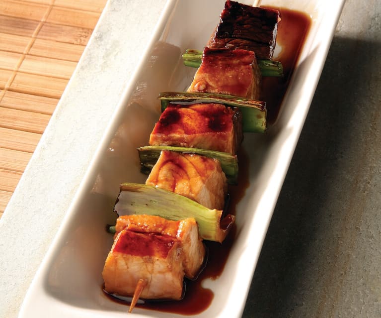 Szaszłyki z miecznika z sosem teriyaki Szaszłyki z miecznika z sosem teriyaki