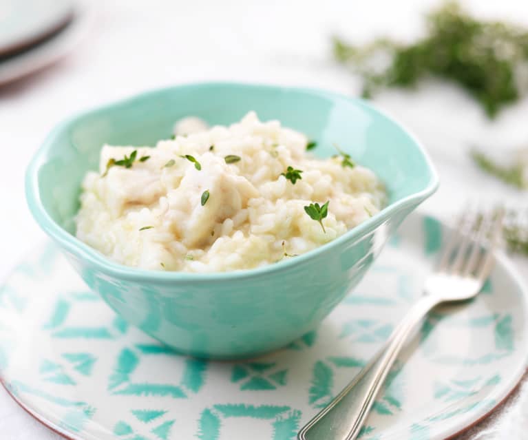 Risotto z halibutem Risotto z halibutem