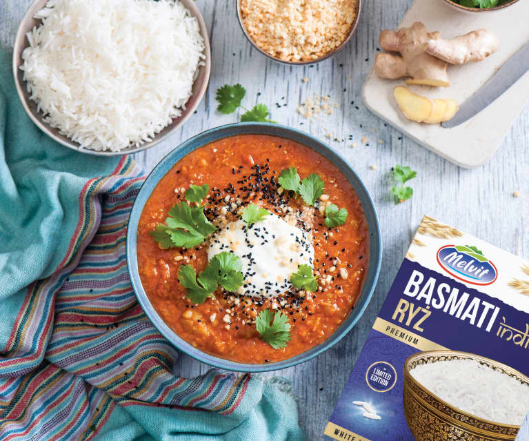 Soczewica garam masala z ryżem basmati Soczewica garam masala z ryżem basmati