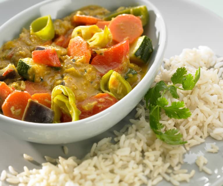 Curry warzywne z ryżem Curry warzywne z ryżem