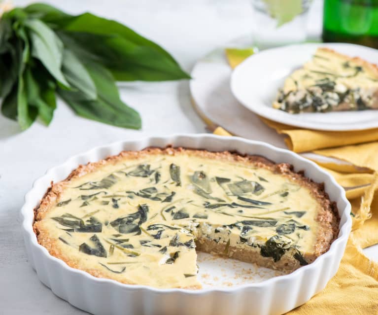 Ziemniaczany quiche z czosnkiem niedźwiedzim Ziemniaczany quiche z czosnkiem niedźwiedzim