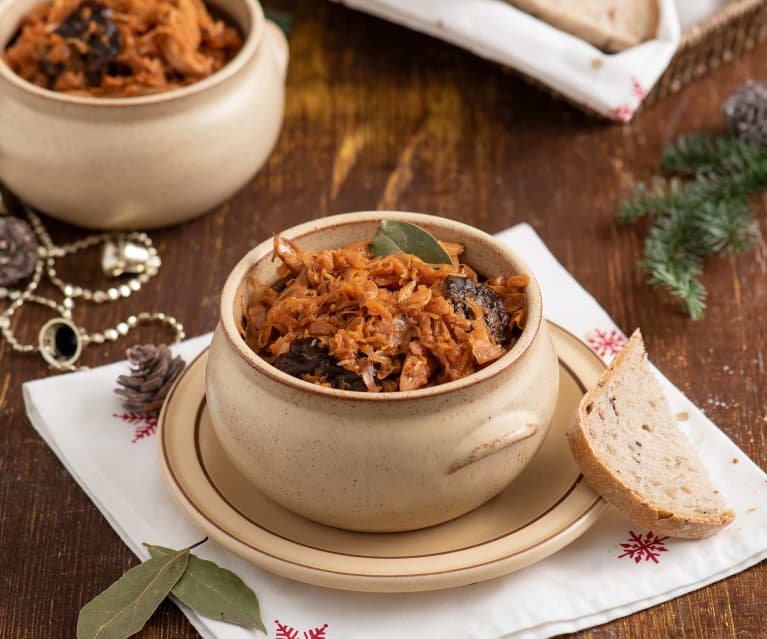 Wegański bigos z boczniakami Wegański bigos z boczniakami
