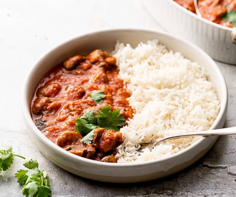 Pieczarki w wegańskim sosie masala Pieczarki w wegańskim sosie masala