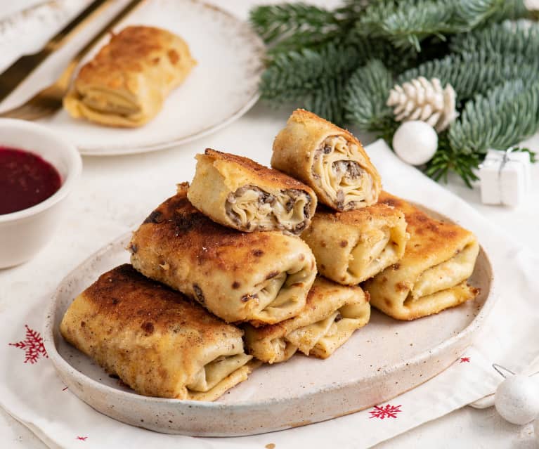 Krokiety z żółtym serem i pieczarkami Krokiety z żółtym serem i pieczarkami