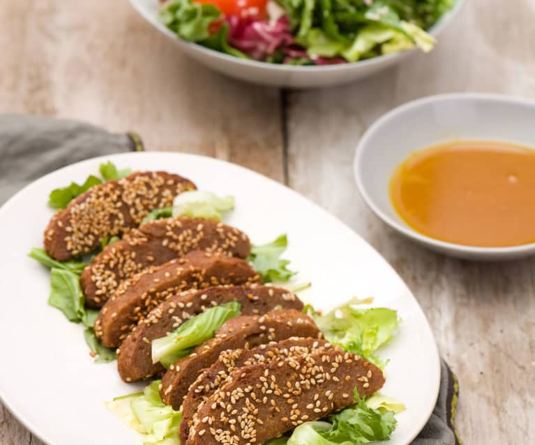 Seitan z sosem pomarańczowym Seitan z sosem pomarańczowym