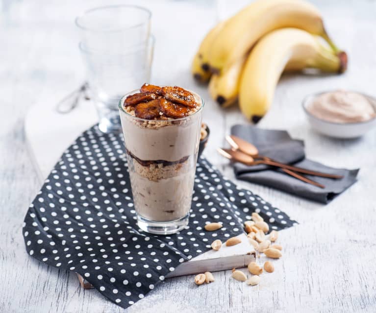 Wegański pudding bananowy z masłem orzechowym Wegański pudding bananowy z masłem orzechowym