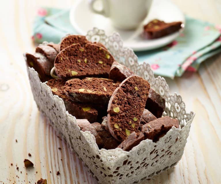 Cantucci czekoladowe z pistacjami Cantucci czekoladowe z pistacjami