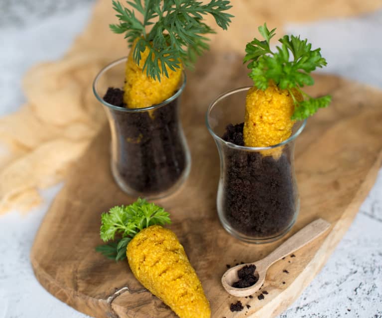 Marchewki w jadalnej ziemi Marchewki w jadalnej ziemi