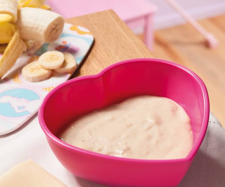 Mus z płatków ryżowych i banana Mus z płatków ryżowych i banana