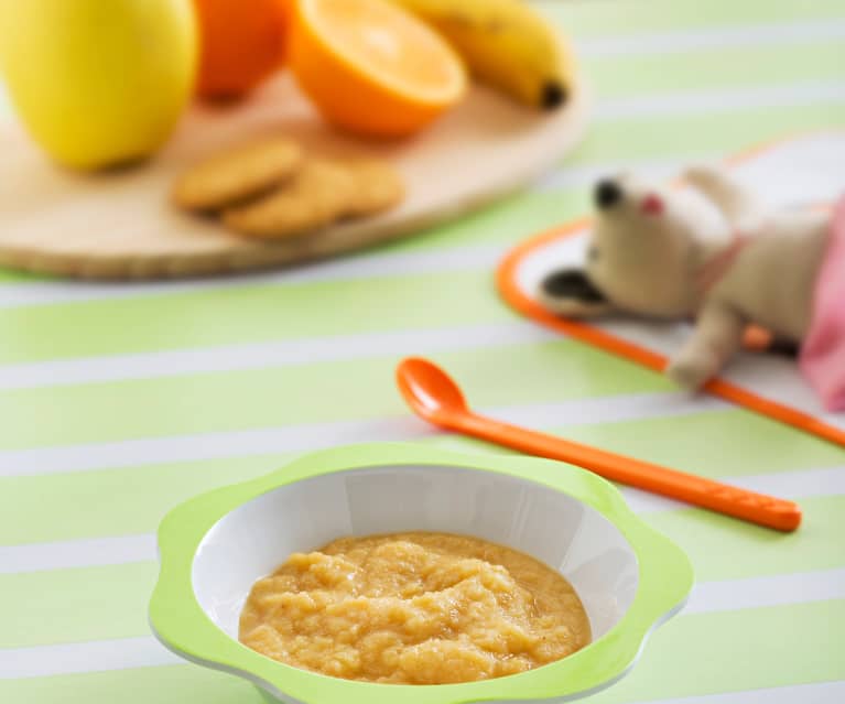 Przecier jabłkowo-bananowy z sokiem pomarańczowym Przecier jabłkowo-bananowy z sokiem pomarańczowym