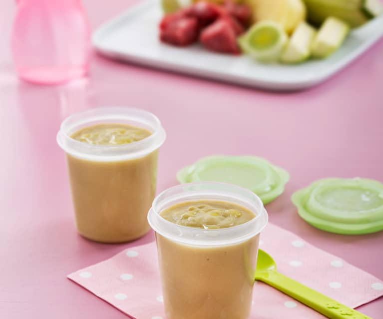 Purée ziemniaczane z cukinią i cielęciną (dla dzieci) Purée ziemniaczane z cukinią i cielęciną (dla dzieci)