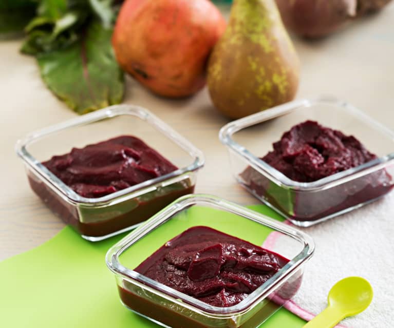 Purée z buraków z gruszką i sokiem z granatu (dla dzieci) Purée z buraków z gruszką i sokiem z granatu (dla dzieci)