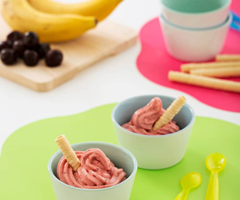 Sorbet bananowy z wiśniami Sorbet bananowy z wiśniami