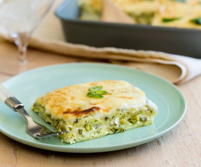 Lasagne z domową ricottą i zielonymi warzywami Lasagne z domową ricottą i zielonymi warzywami