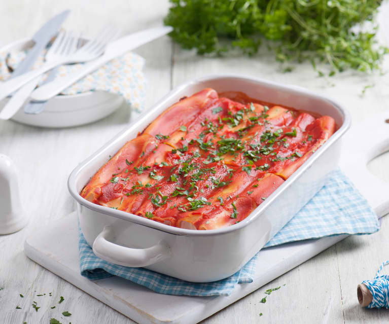 Makaron cannelloni nadziewany serem ricotta Makaron cannelloni nadziewany serem ricotta