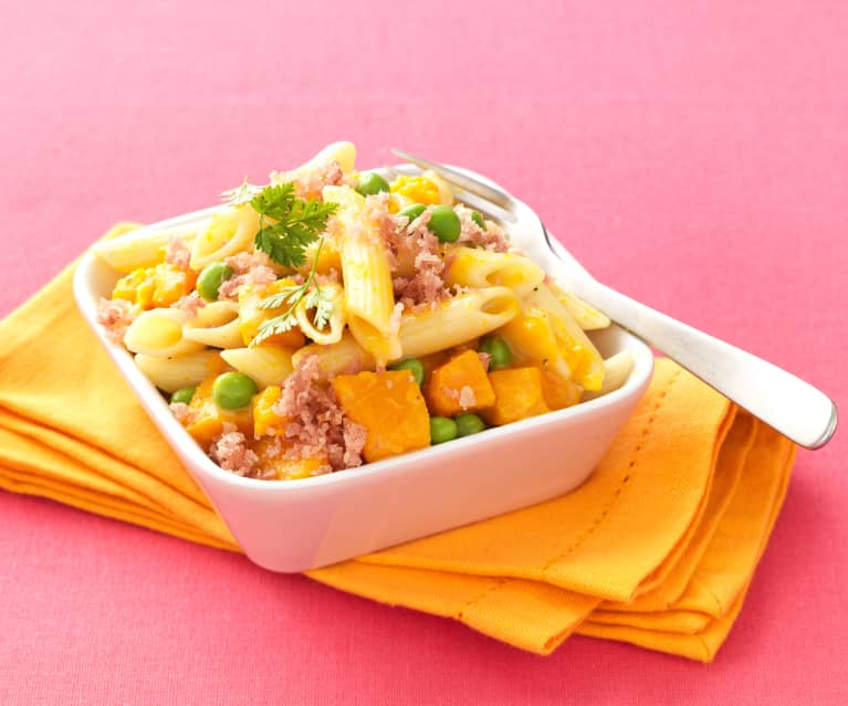 Penne z dynią i szynką Penne z dynią i szynką