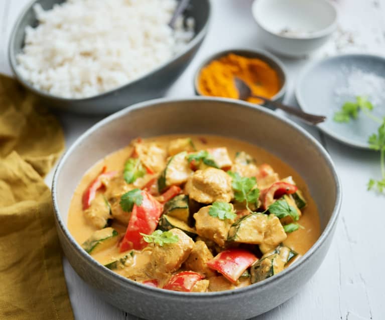 Kokosowe curry z kurczakiem i ryżem Kokosowe curry z kurczakiem i ryżem