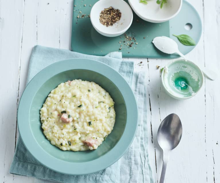 Risotto z boczkiem i cukinią Risotto z boczkiem i cukinią