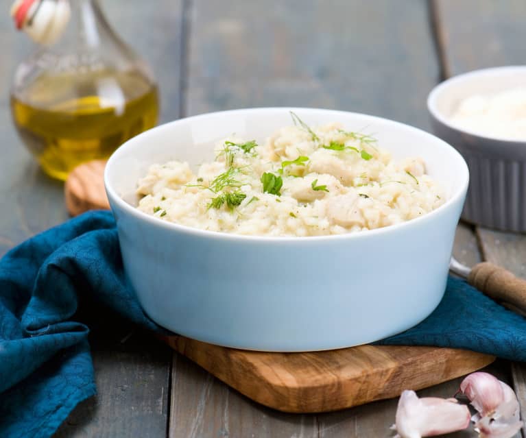 Kremowe risotto z kurczakiem i czosnkiem Kremowe risotto z kurczakiem i czosnkiem