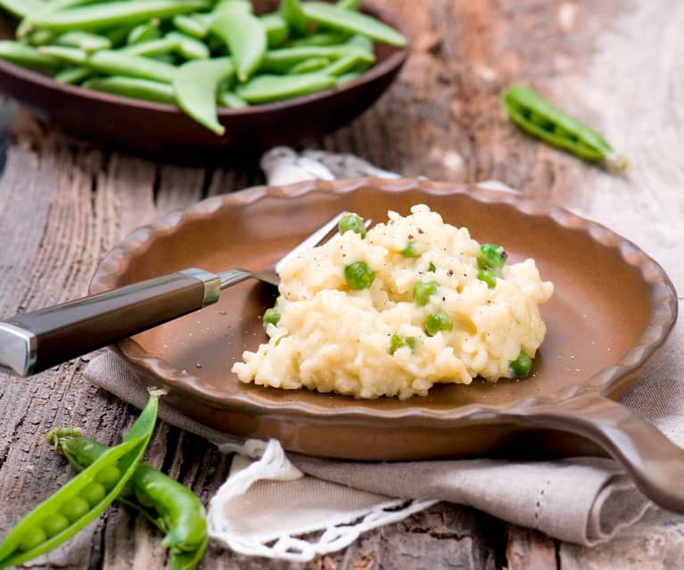 Risotto bianco z zielonym groszkiem Risotto bianco z zielonym groszkiem