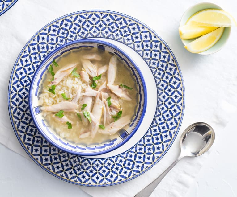 Zupa cytrynowa z jajkiem  (Avgolemono) Zupa cytrynowa z jajkiem  (Avgolemono)