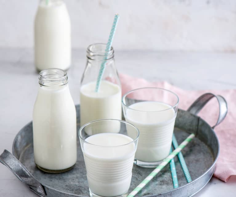 Pitny jogurt naturalny w naczyniu miksującym Pitny jogurt naturalny w naczyniu miksującym