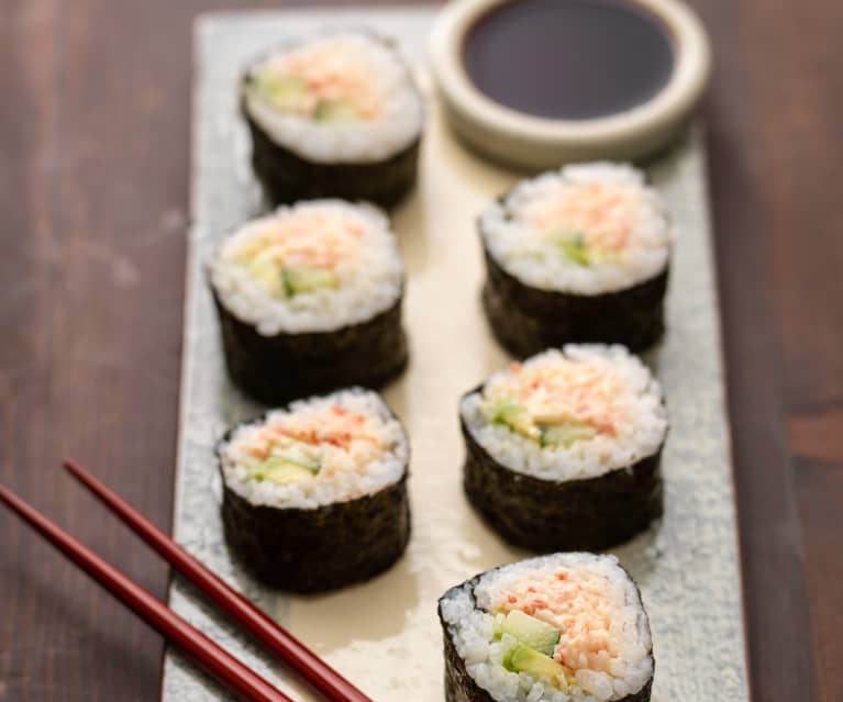 Sushi z surimi i serkiem kremowym Sushi z surimi i serkiem kremowym