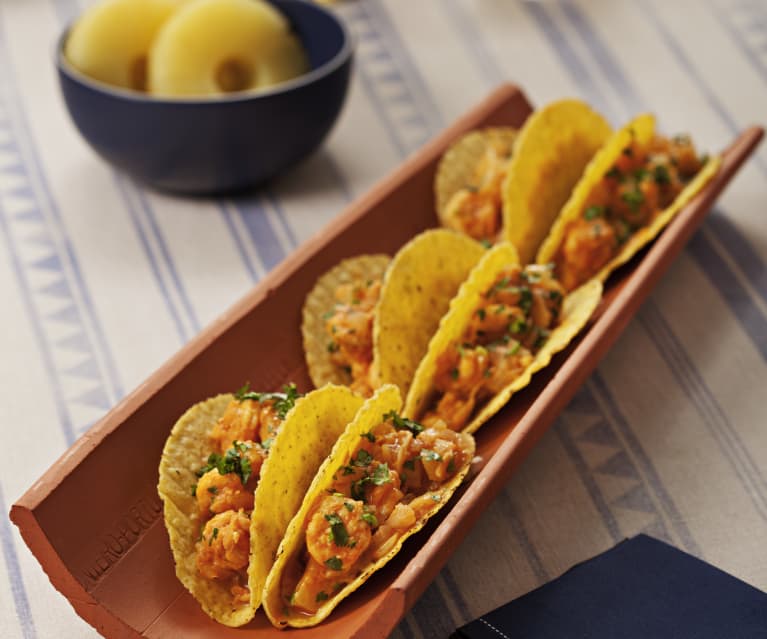 Tacos z krewetkami i ananasem Tacos z krewetkami i ananasem