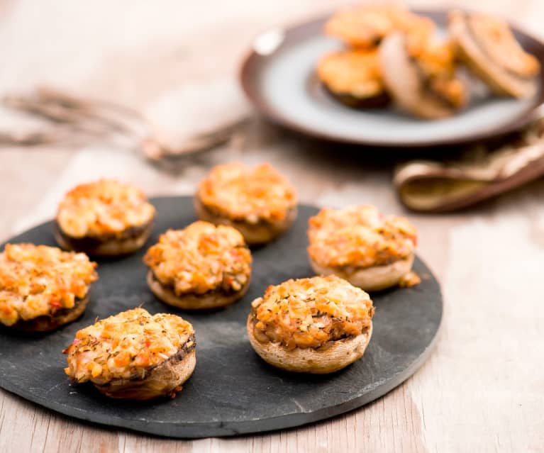 Pieczarki zapiekane z kozim serem Pieczarki zapiekane z kozim serem