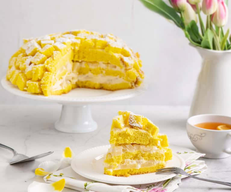 Tort Mimoza z ananasem Tort Mimoza z ananasem
