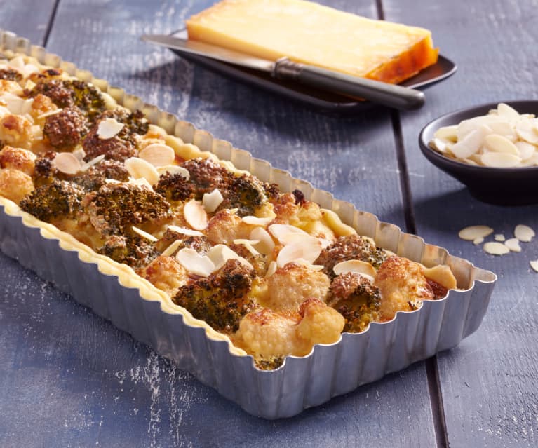 Quiche z brokułami i kalafiorem Quiche z brokułami i kalafiorem