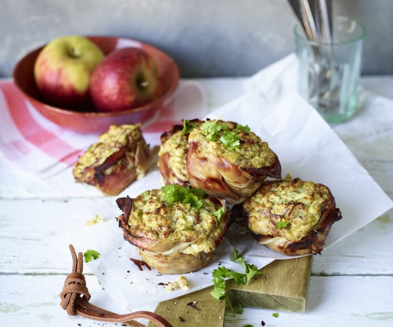 Jabłkowe muffiny z boczkiem Jabłkowe muffiny z boczkiem