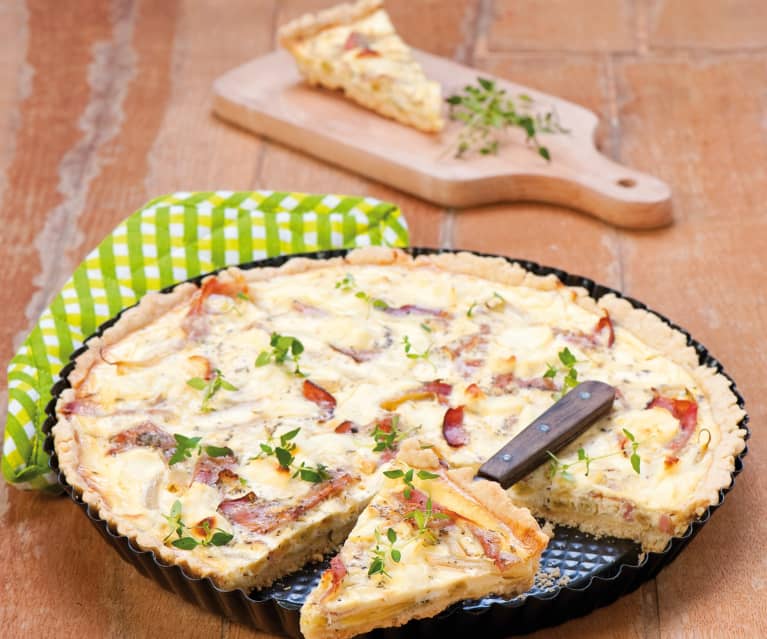 Tarta z szynką i fasolką szparagową Tarta z szynką i fasolką szparagową