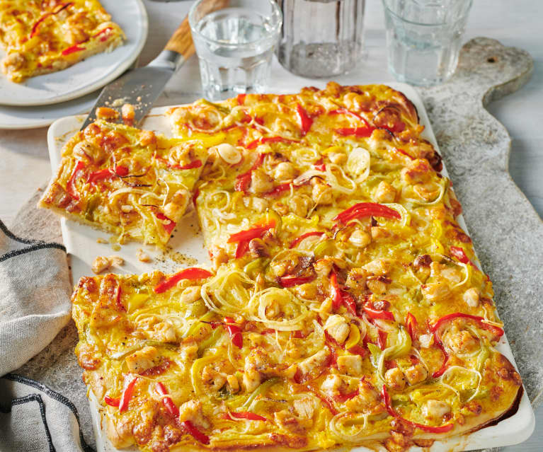 Pizza z kurczakiem tandoori Pizza z kurczakiem tandoori