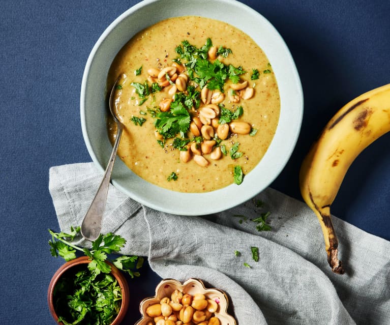 Wegańska zupa bananowa z curry Wegańska zupa bananowa z curry