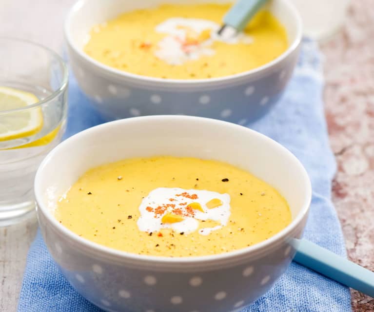 Zupa krem z kaszy jaglanej i kukurydzy Zupa krem z kaszy jaglanej i kukurydzy